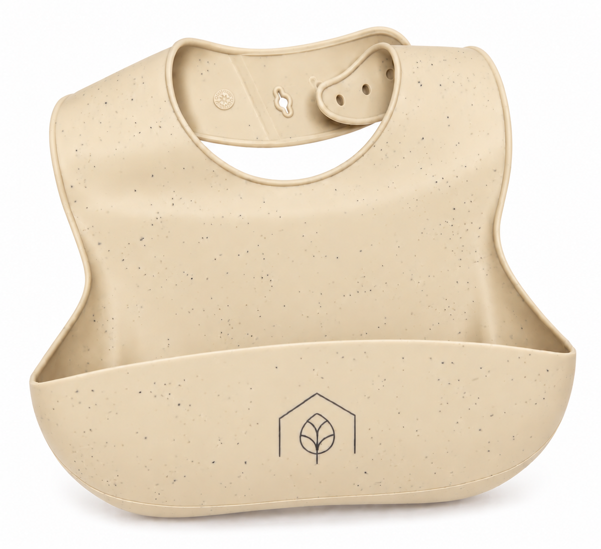 Ensemble vaisselle silicone tacheté-Beige