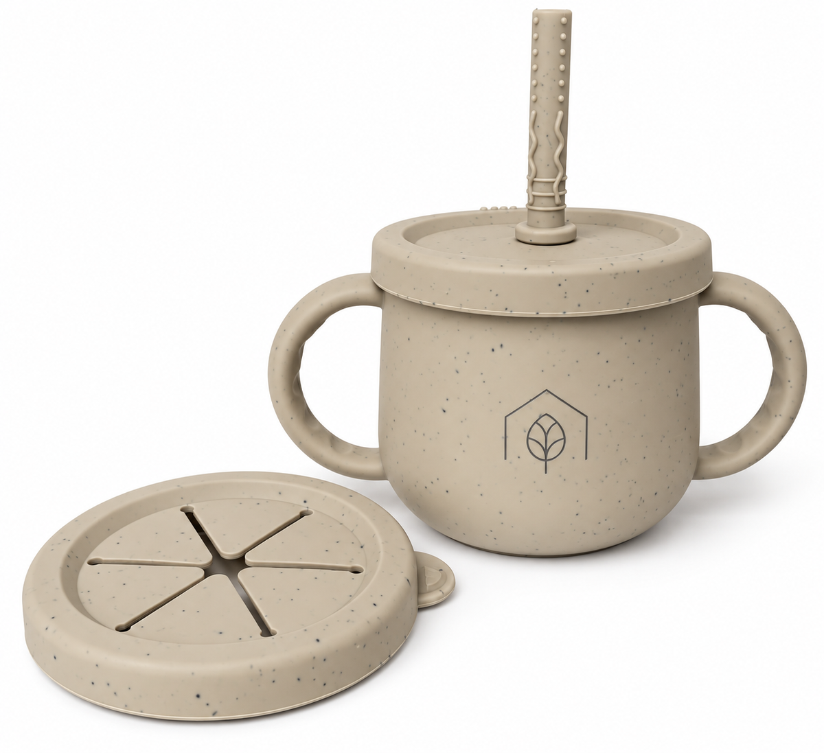 Ensemble Vaisselle silicone tacheté-Gris
