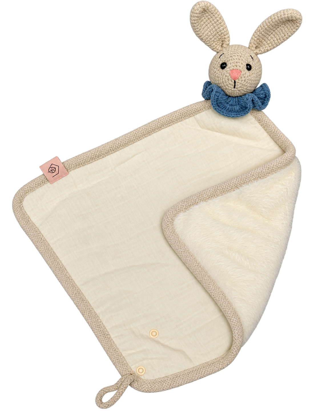 Doudou attache-suce en tricot - Milo
