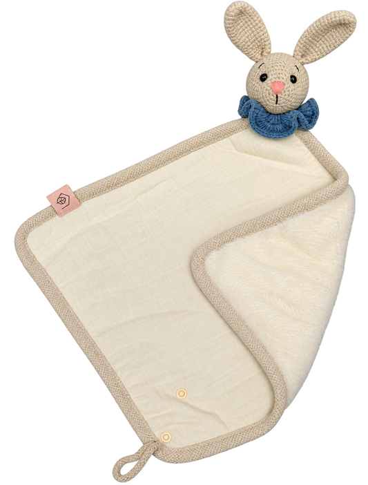 Doudou attache-suce en tricot - Milo