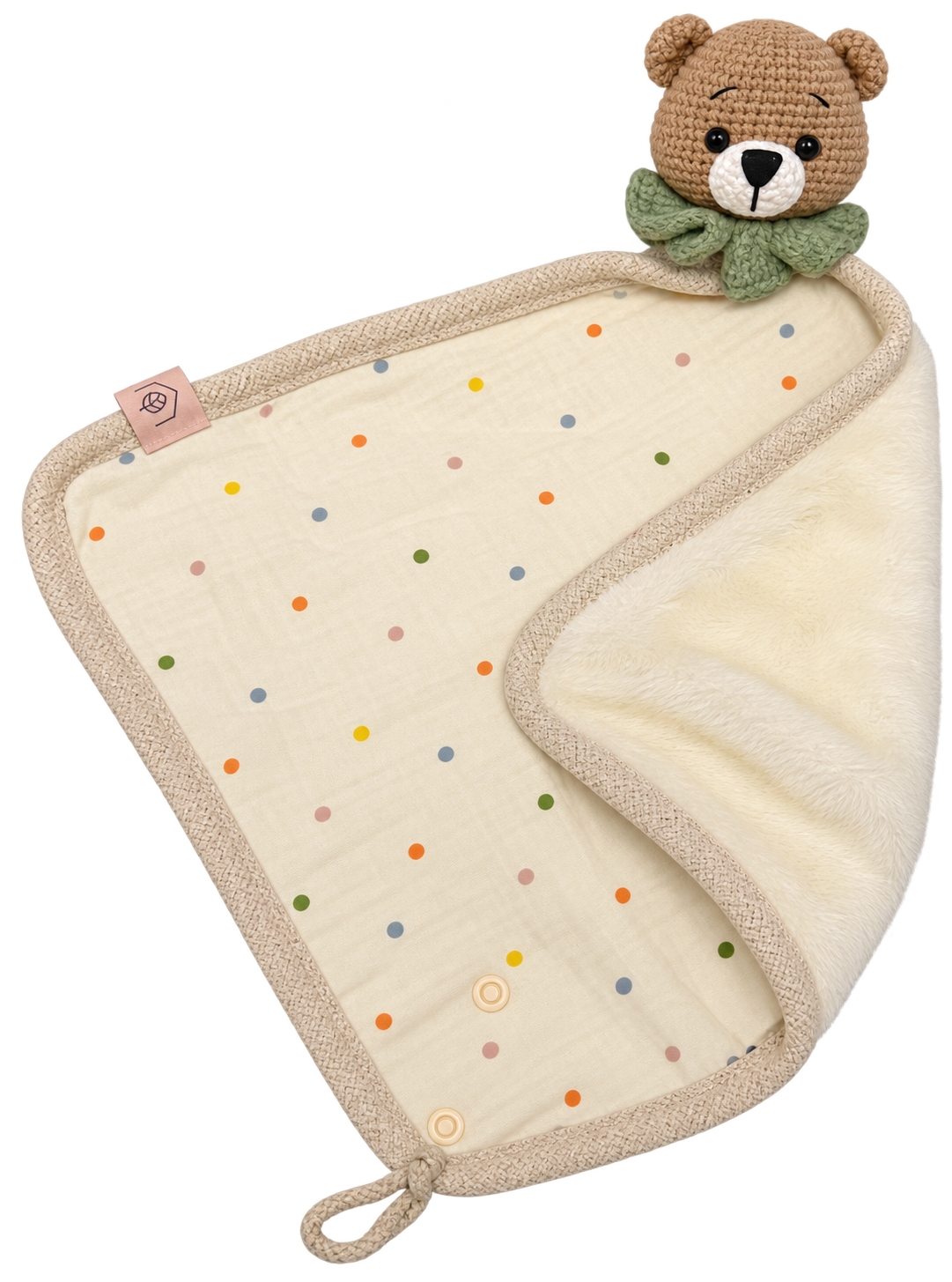 Doudou attache-suce crochet - Basil