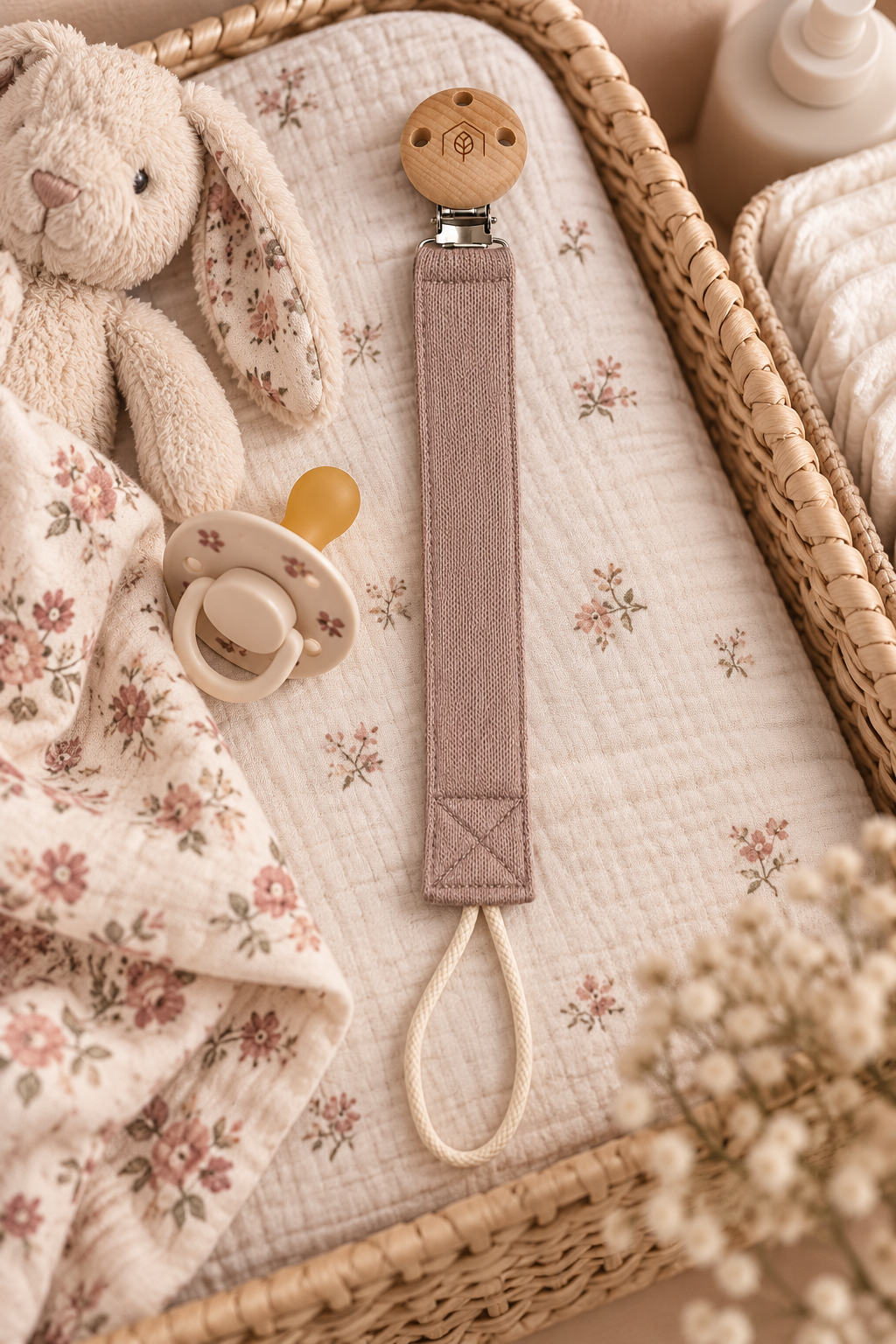 Attache-suce coton Lilas-antique
