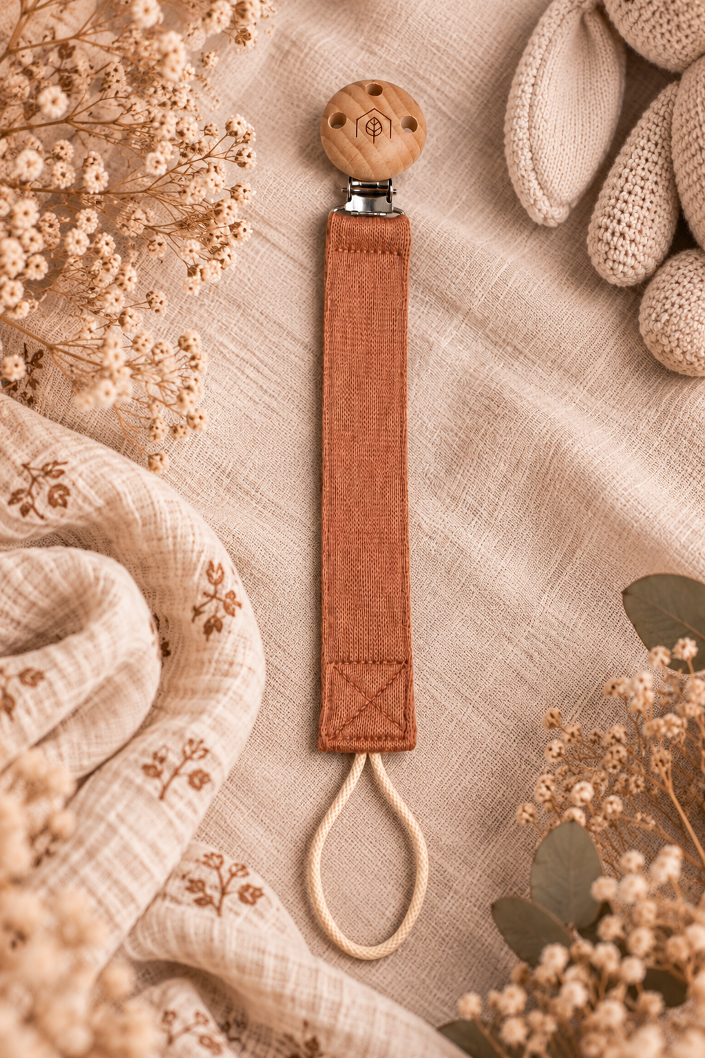 Attache-suce coton Vieux rose