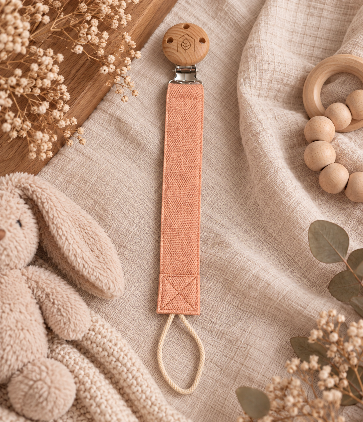 Attache-suce coton Rose clair